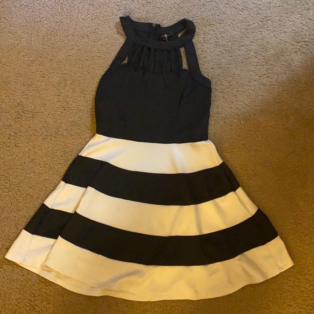 Black and White Dress. Cage Style Top. Trixxi Large